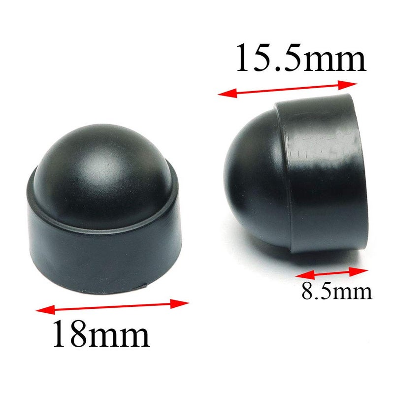 Pro Bamboo Kitchen 24PCS Bolt Nut Protection Cap Black Hexagon Dome Nylon Bolt Nut Protection Cover M8x14 mm - Image 4